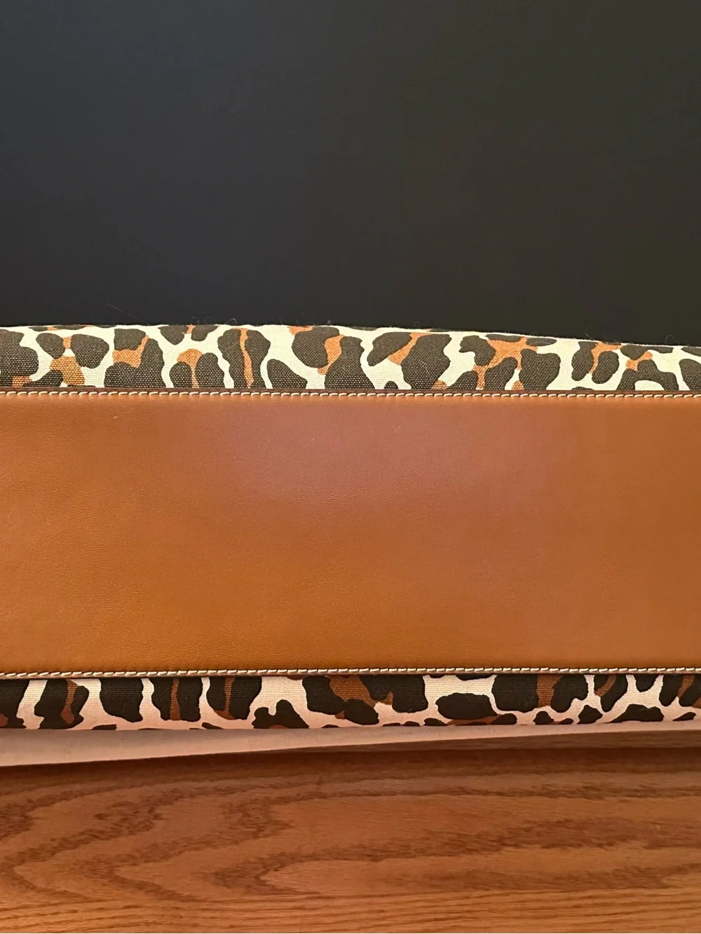 Tory Burch Ella Leopard Canvas Tote Large